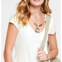 Jersey shirt with necklace trim, offwhite