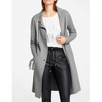 Designer-Longstrickjacke, grau-melange