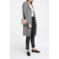 Designer-Longstrickjacke, grau-melange