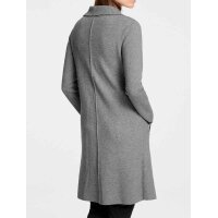 Designer-Longstrickjacke, grau-melange