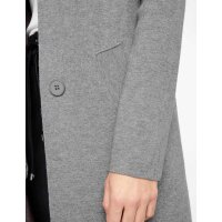 Designer-Longstrickjacke, grau-melange