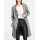 Designer-Longstrickjacke, grau-melange