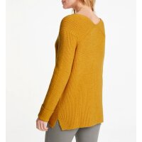 Grobstrick-Pullover m. V-Ausschnitt, mais