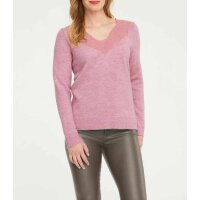 Sweater with lace, rosewood