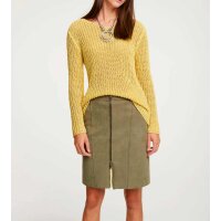 Sweater with ribbon yarn, lemon yellow