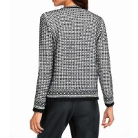 Designer-Strickjacke, schwarz-ecru