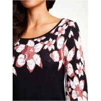 Inlay sweater, black-multicolour
