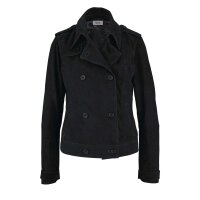 Ziegenveloursleder-Jacke, schwarz