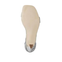Leder-Sandalette, weiß-schwarz
