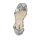 Leder-Sandalette, weiß-schwarz
