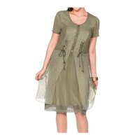 Dress with lace, olive