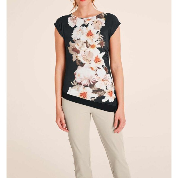 Blouse shirt, black-multicolour