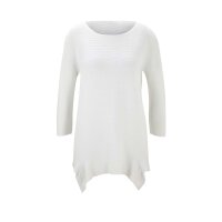 Rib knit sweater, offwhite