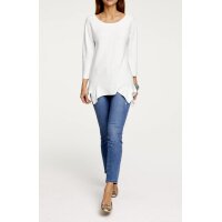 Rib knit sweater, offwhite