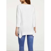 Rib knit sweater, offwhite