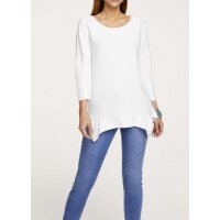 Rib knit sweater, offwhite
