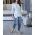 Rib knit sweater, offwhite