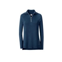 Troyer sweater with glitter stones, dark blue