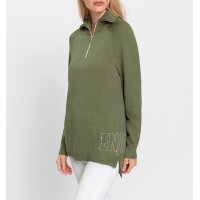 Troyer-Pullover m. Glitzersteinen, khaki