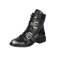 Marken-Stiefelette, schwarz