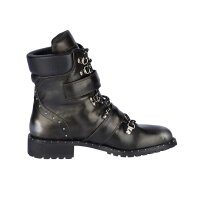 Marken-Stiefelette, schwarz