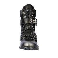 Marken-Stiefelette, schwarz