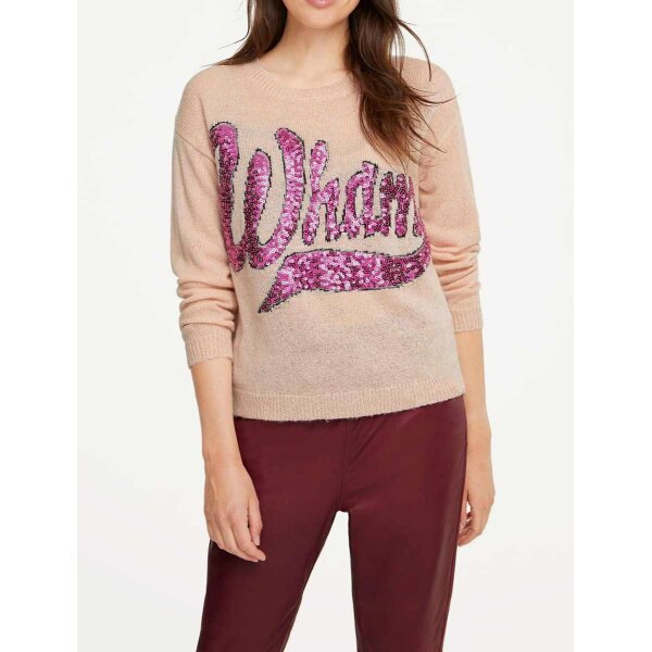 Sweater with sequins, powder