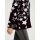 Comfort cardigan, black-offwhite