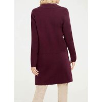 Designer-Longstrickjacke, dunkelbeere