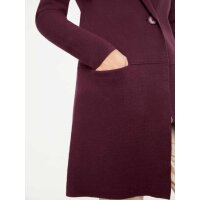 Designer-Longstrickjacke, dunkelbeere