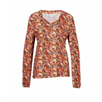 Designer- Paisleydruckshirt m. Rüschen, bunt