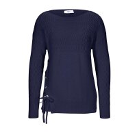 Sweater with lacing, navy
