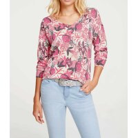 Designer-Druckpullover, rose-champagner