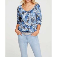 Print sweater, blue - champagne