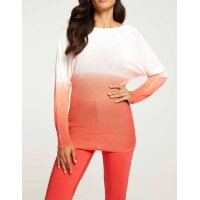 Sweater with gradiating colours, papaya-white