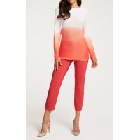 Sweater with gradiating colours, papaya-white