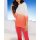 Sweater with gradiating colours, papaya-white
