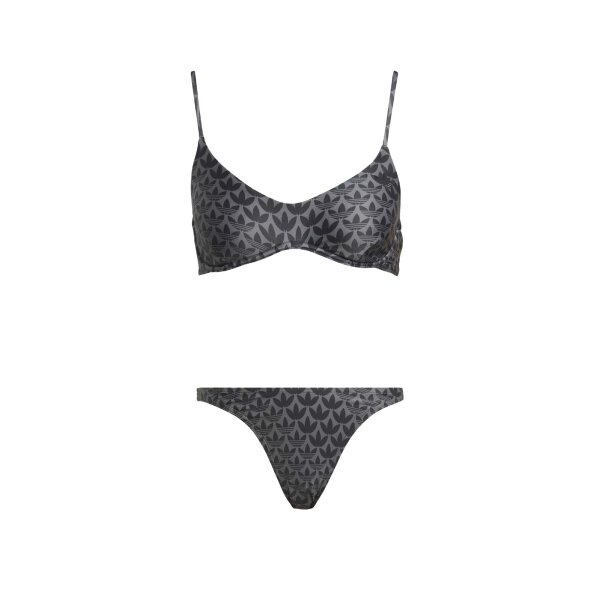 Biustonosz bikini, czarno-szary