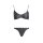 Biustonosz bikini, czarno-szary