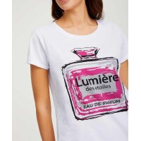 Designer-Basic-Shirt m. Print-Motiv, weiß