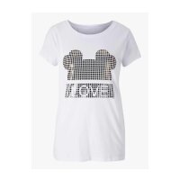 Glitter print shirt, white