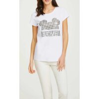 Glitter print shirt, white