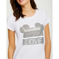 Glitter print shirt, white