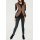 Designer-Intarsienpullover, schwarz-cognac