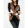 Designer-Intarsienpullover, schwarz-cognac