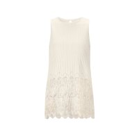 Shirt m. Jacquard-Spitze, ecru