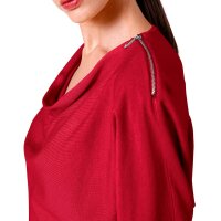 Designer-Reißverschlußpullover, rot