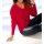 Designer-Reißverschlußpullover, rot