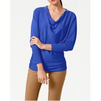 Sweater with zippers, royal blue
