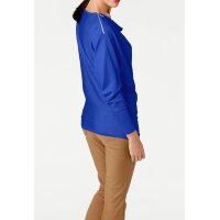 Sweater with zippers, royal blue